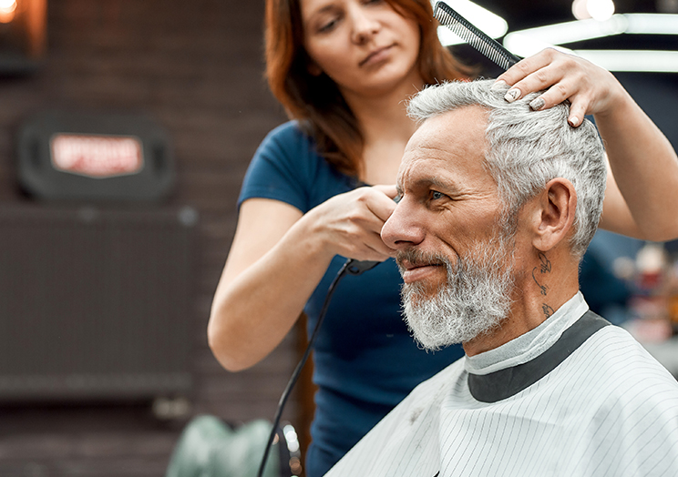 Senior Haircut in Brampton